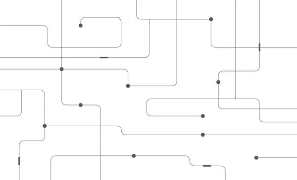 Modern Network Circuit Connected Dots Lines Background Template Technology Blockchain — Διανυσματικό Αρχείο