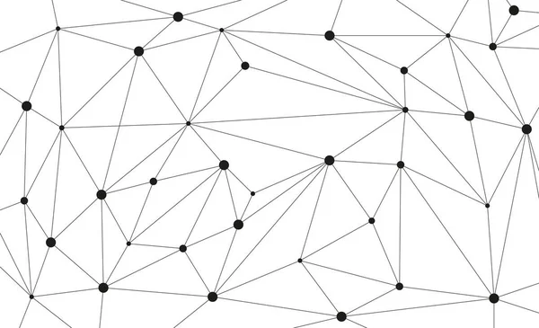 Minimální Polygonální Trojúhelník Síťová Technologie Připojené Tečky Čáry Pozadí Šablony — Stockový vektor