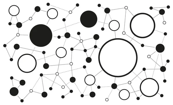 User Network Technology Connected Dots Lines Background Template Blockchain Technology — Wektor stockowy