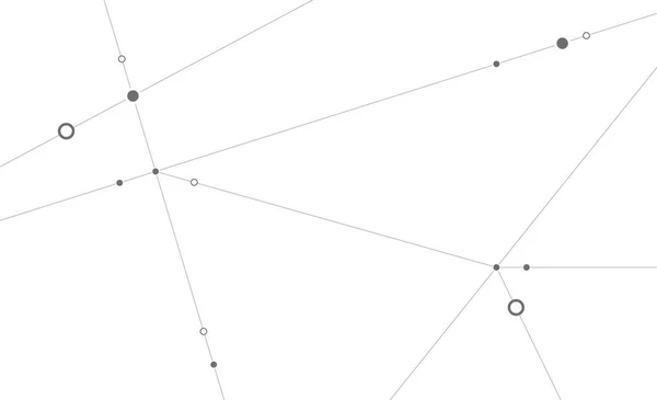 Simple Polygonal Structure Network Connected Dots Lines Background Template Blockchain — Stock vektor