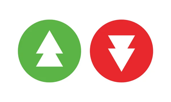 Modern Red Green Arrow Simple Icon Sign Vector Cryptocurrency Stock — Stockvektor