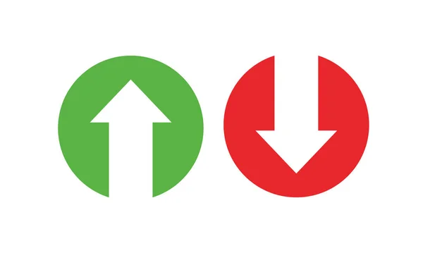 Red Green Arrow Icon Sign Vector Cryptocurrency Stock Forex Investment — Stockvektor