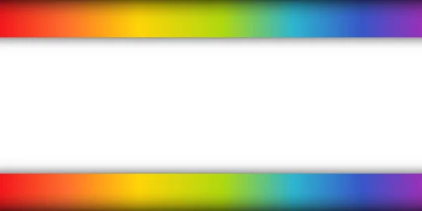 Colorful Rainbow Gradient Frame Border Happy Lgbt Pride Month Theme — Archivo Imágenes Vectoriales