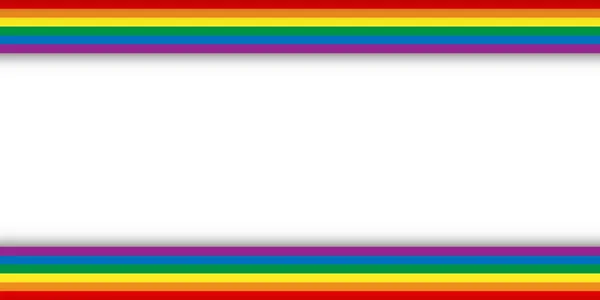 Rainbow Lgbt People Pride Background Banner Template Shadow Blank Empty — Stock vektor