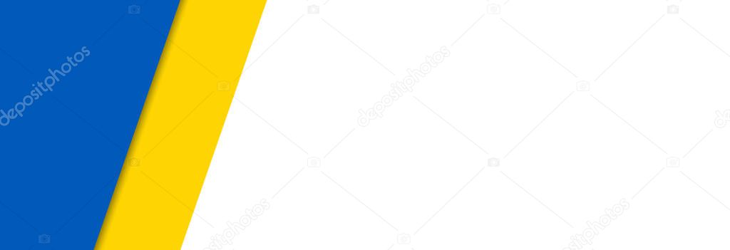 Ukraine blue and yellow diagonal striped line background template. Peace nation sign banner.