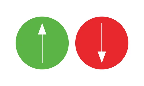 Einfacher Pfeil Nach Oben Nach Unten Kreisförmiger Icon Zeichen Designvektor — Stockvektor