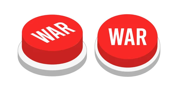 Illustration Vector Red Circular Push Button Icon War Icon Mark — Vettoriale Stock