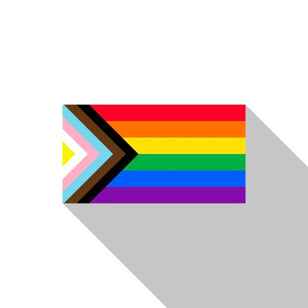 Lgbtq Rights Pride Month Rainbow Flag Icons Vector Design Template — Archivo Imágenes Vectoriales