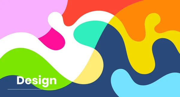 Abstract Fluid Summer Colorful Background Vector Design Wallpaper Banner Magazine — vektorikuva