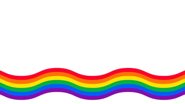 Wavy Rainbow Colorful Background Design Happy Lgbt Pride Month Theme — Archivo Imágenes Vectoriales