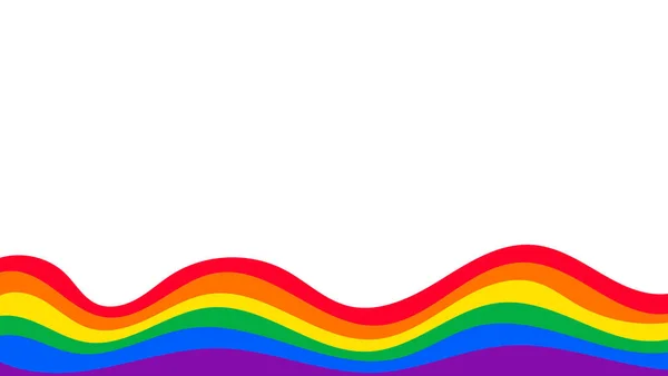 Fluid Wavy Nature Rainbow Colorful Background Design Happy Lgbt Pride — ストックベクタ