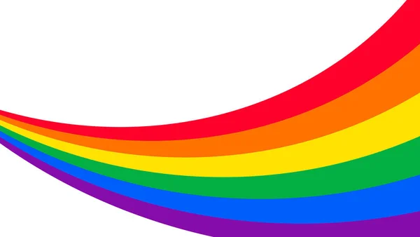 Wavy Rainbow Colorful Banner Background Design Happy Lgbt Pride Month — ストックベクタ