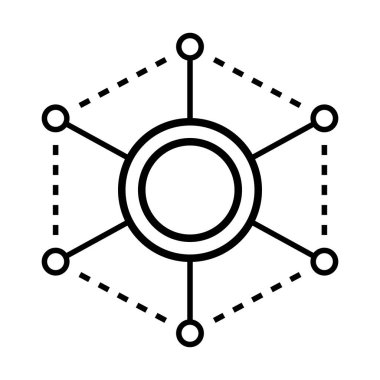 Engelleme teknolojisi küresel ağ ikonu tasarım şablonu. Dijital Kripto para birimi akıllı sözleşme protokolü. Genel veri çevrimiçi bağlandı.