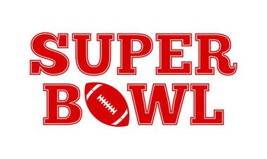 Super bowl text composition background banner design. Sport american football template.