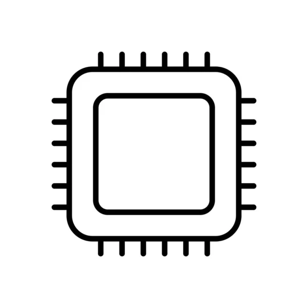 Simple Circuit Board Icon Design Template Microchip Processor Symbol — ストックベクタ