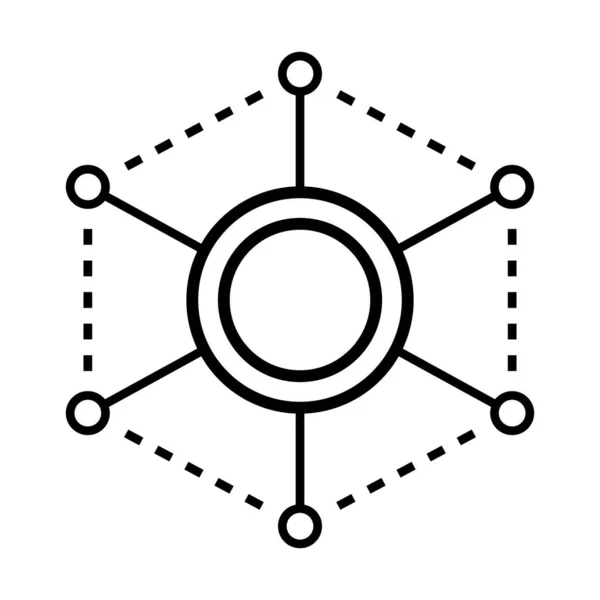 Технологія Блокчейн Глобальний Шаблон Дизайну Іконок Мережі Протокол Смарт Контракту — стоковий вектор