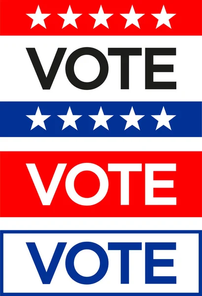 Vote Election Check Mark Sign Design Template Blue Red Colors — Stok Vektör