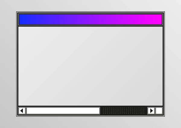 Retro Menü Zeigt Design Vorlage Fenster Bildschirm Geschäftsraumvektor — Stockvektor