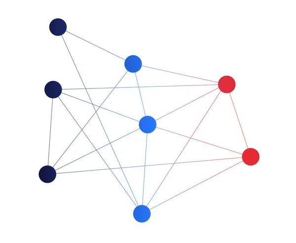 Simple Blockchain Network Connected Technology Fintech Template Dots Linked Global — Archivo Imágenes Vectoriales