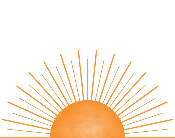 Boho Sun Illustration Print Sunburst Minimalist Printable Wall Art Geometric — 图库照片