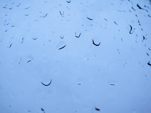 Rain Drops Clear Window Drops Rain Glass Surface — Stock Photo, Image