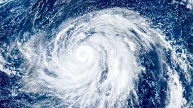 Spinning Super Typhoon Hagibis Aerial View Background Photo, Pacific Ocean, Category 5 Storm top view photo, Northern Mariana Islands, 16:9 ratio wallpaper. Elements of this image furnished by NASA