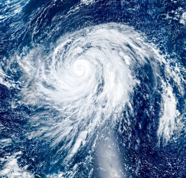 Aerial view of Super Typhoon Hagibis, Spinning in the western Pacific Ocean, typhoon grew from a tropical storm to category 5 storm, Northern Mariana Islands. Elements of this image furnished by NASA clipart