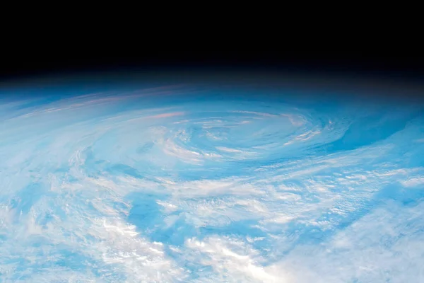 South Pacific Swirl Circular Cloud Formation Photo Space Swirling Clouds — 스톡 사진
