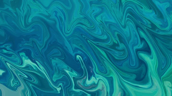 Abstract Turkoois Blauw Vloeibaar Marmer Werveling Textuur Achtergrond Behang — Stockfoto