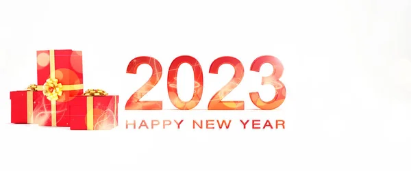 2023 Frohes Neues Jahr Abstrakte Header Oder Banner Design Glänzende — Stockfoto