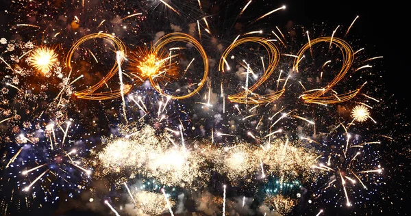Firework Celebrate Anniversary Happy New Year 2022 4Th July Holiday — Stock Photo, Image