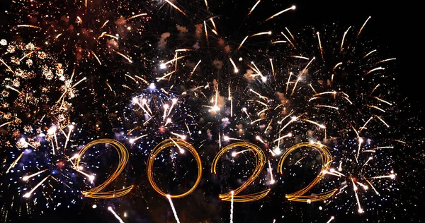 Firework Celebrate Anniversary Happy New Year 2022 4Th July Holiday — Stock Photo, Image