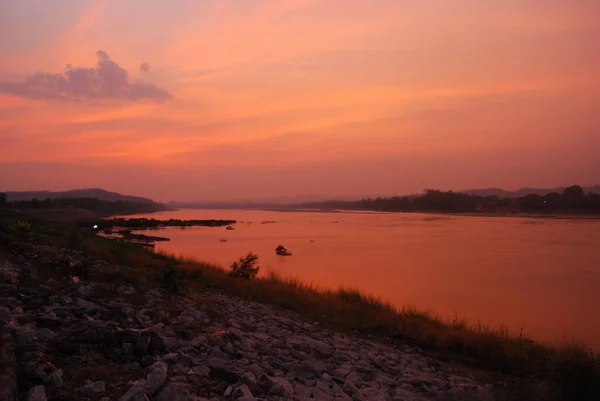 Vista Panoramica Drammatico Bel Cielo Tramonto Tramonto Naturale Alba Prato — Foto Stock