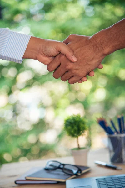 Trust Honesty Business Customer Handshake Together Promise Respect Partner Businessman — Stockfoto