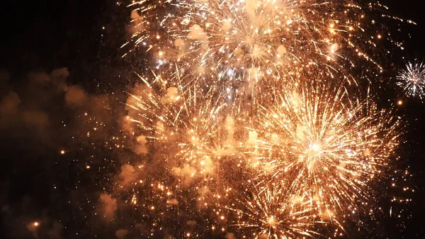 Golden Firework Celebrate Anniversary Happy New Year 2023 4Th July — Foto Stock