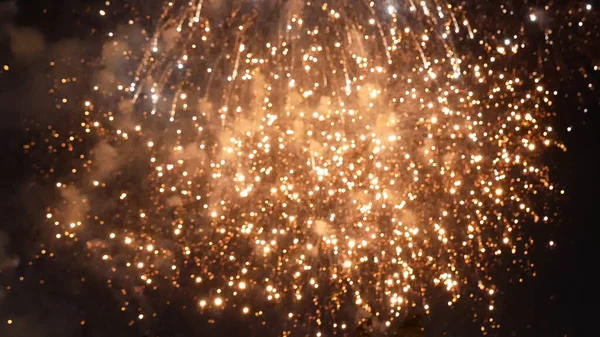 Golden Firework Celebrate Anniversary Happy New Year 2023 4Th July — Zdjęcie stockowe