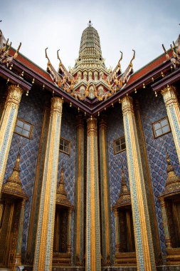 Tayland mimarisi. Büyük Saray 'da mimarlık, Bangkok, Tayland. Tayland tarihi binası