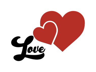 harf ile kalp vektör tasarımı