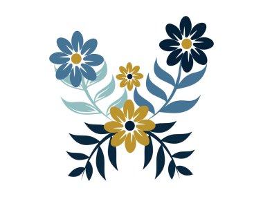 Güzel Çiçekler Vektör Tasarımı