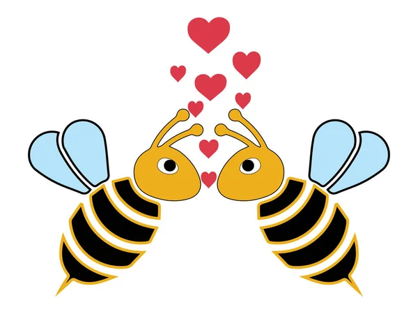 Bees in Love Design Vectors