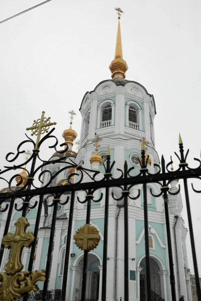 Iglesia Ortodoxa Las Nevadas Concepto Religión Viajes Arquitectura —  Fotos de Stock