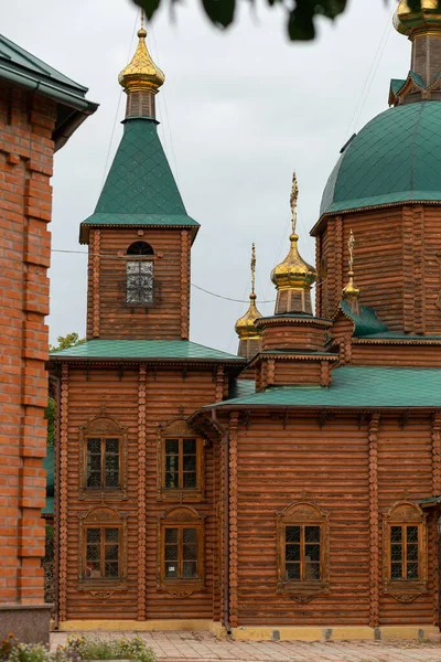 Православна Дерев Яна Церква Концепція Релігія Подорожі Архітектура — стокове фото