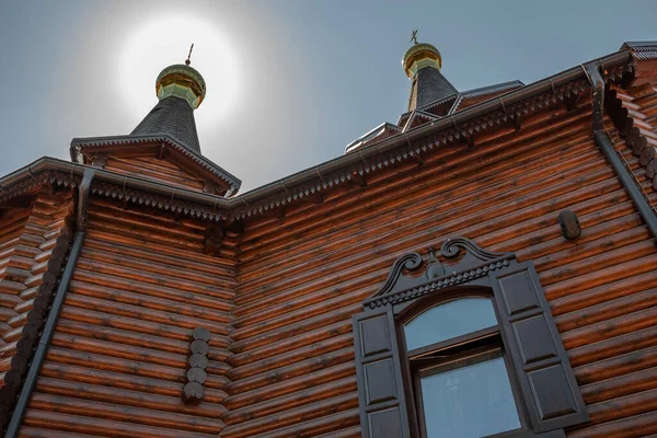 Iglesia Ortodoxa Contra Cielo Azul Concepto Religión Viajes Arquitectura —  Fotos de Stock