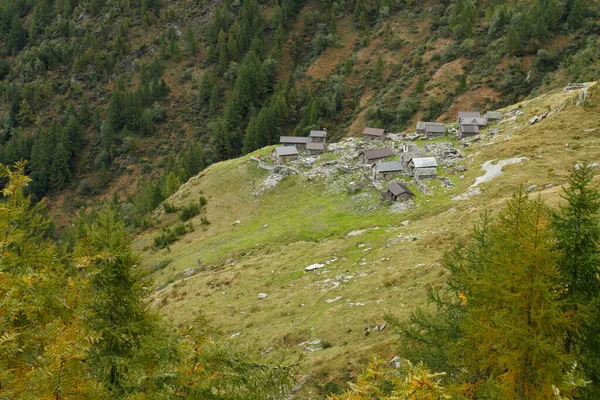 Alpine Abandoned Stone Houses Val Grande Italy — Fotografia de Stock