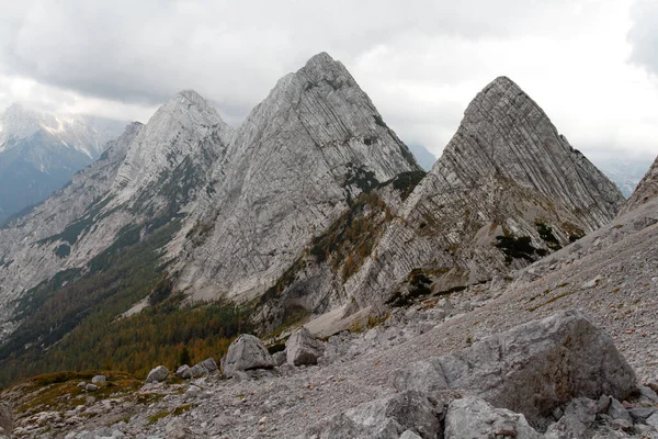 Nicely Arranged Mountains Triglav National Park Slovenia — Stock fotografie