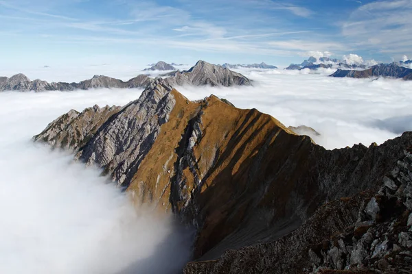 Clouds View Lechtaler Alps — Fotografia de Stock