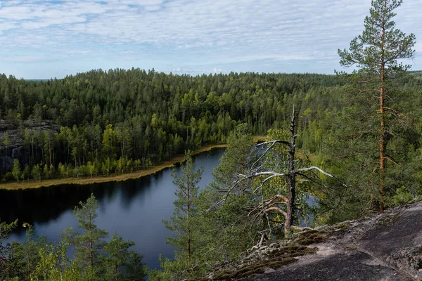 Finlands Skogs Och Sjölandskap Från Repovesi Nationalpark Kouvola Södra Finland — Stockfoto
