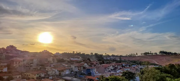 Image Colorful Sky Dark Clouds Late Afternoon Brazil — Fotografia de Stock