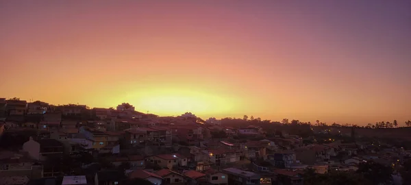 Image Colorful Sky Dark Clouds Late Afternoon Brazil — Stockfoto