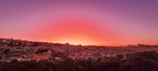 Imagen Cielo Colorido Con Nubes Oscuras Final Tarde Brasil —  Fotos de Stock